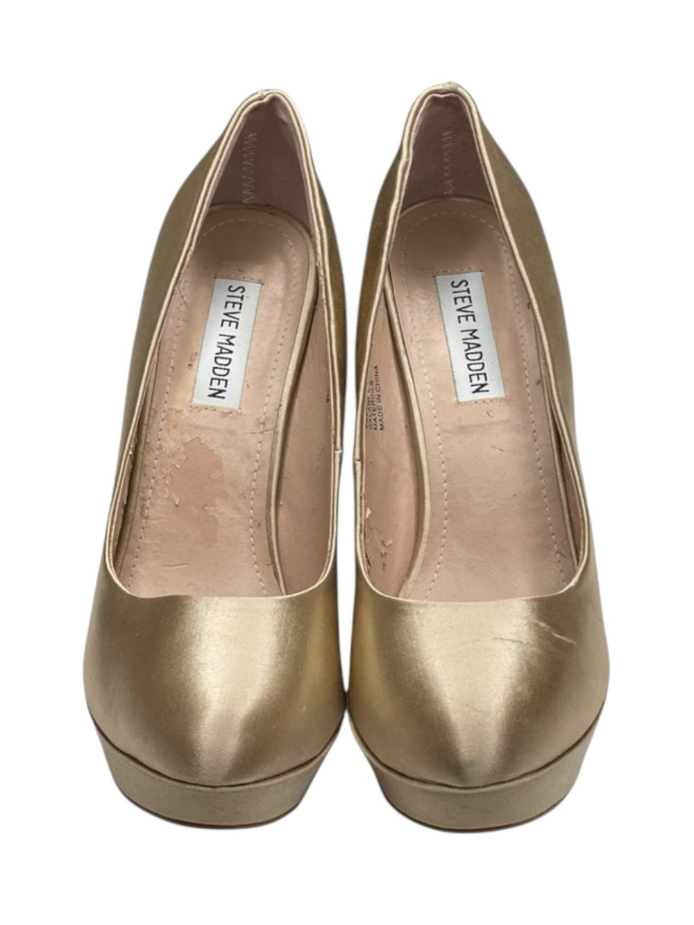 Steve Madden ☀︎︎ Partyy-R Glitter Crystal Platform Stilettos Pumps ☀︎︎ Champagne - Picture 9 of 16